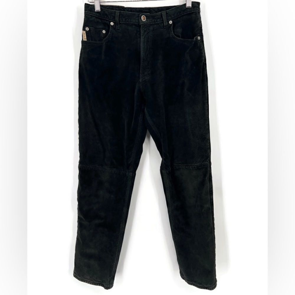 Vintage Wash & Wear Black Leather Pants Sz 32‎